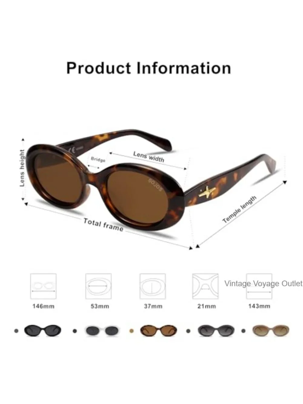Retro Oval Polarized Sunglasses UV400 Protection Tiny Vintage